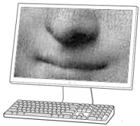Picture: smiling computer. 
